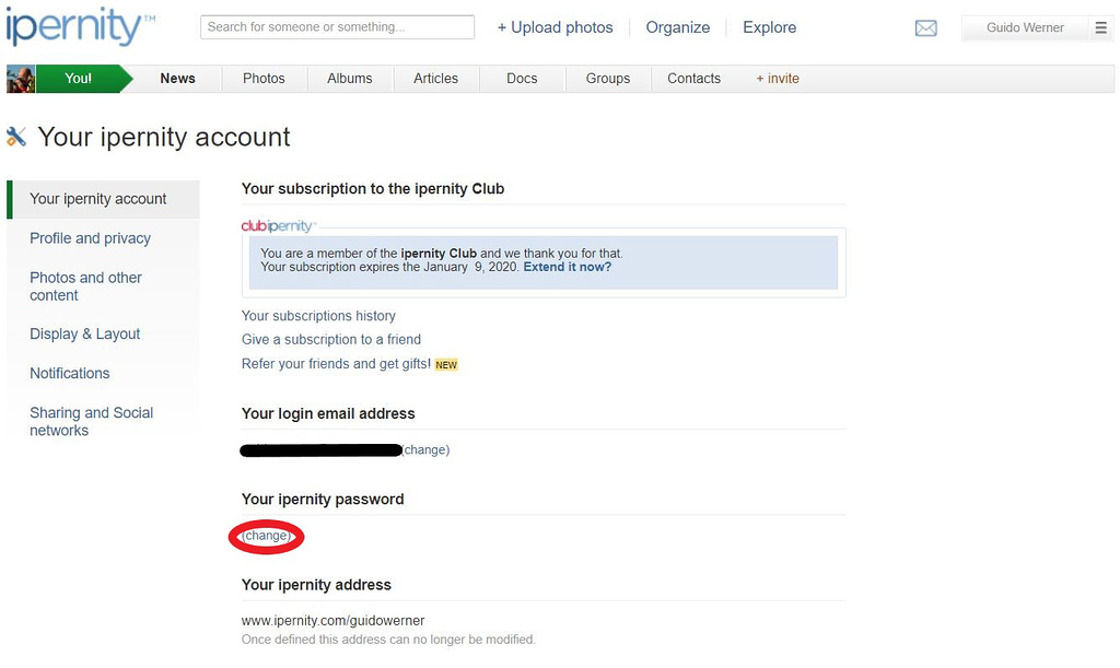 change password