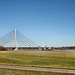 Blick zur Weseler Rheinbrücke / 21.02.2021