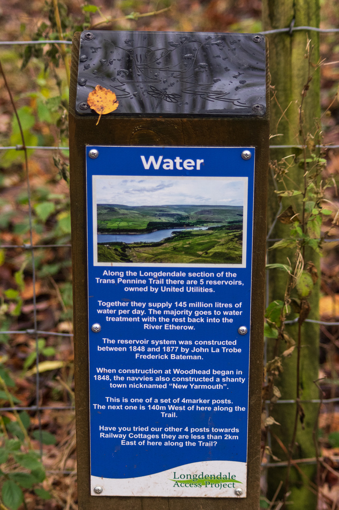 Water signpost on Longdendale Trail