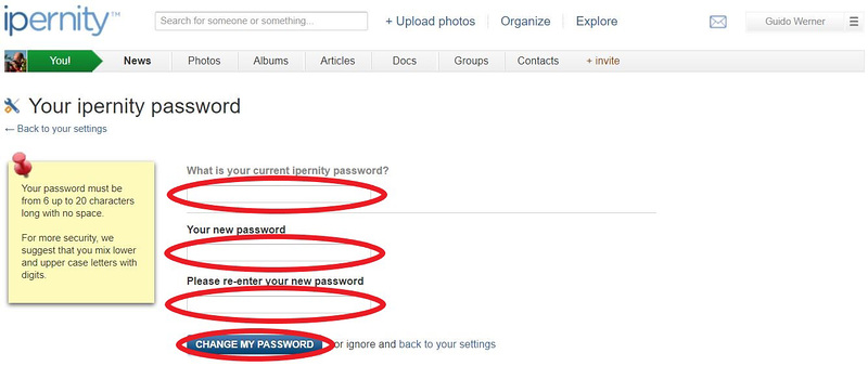 enter new password