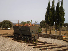 Ancient mine wagons from Mina de São Domingos.