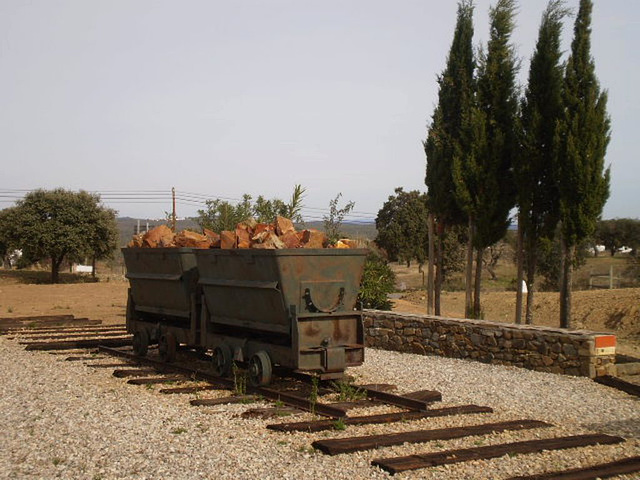 Ancient mine wagons from Mina de São Domingos.