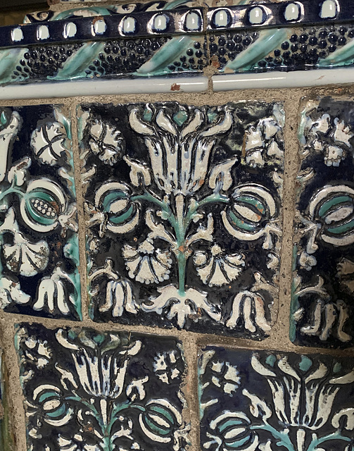 Gripsholm Castle, tile oven detail