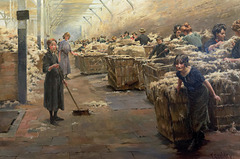 "Scène de triage de la laine à Roubaix" (Ferndinand-Joseph Gueldry - vers 1910)