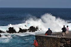 Fishing off the coast of Porto Moniz, Madeira