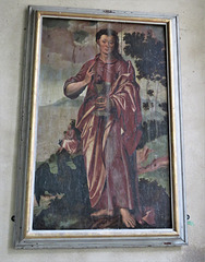 madingley church, cambs (43)  c17 painting of apostle