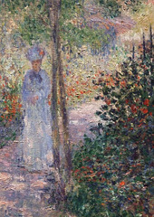 Detail of Camille Monet in the Garden at Argenteuil by Monet in the Metropolitan Museum of Art, March 2011