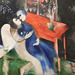 Detail of The Lovers by Chagall in the Metropolitan Museum of Art, January 2019