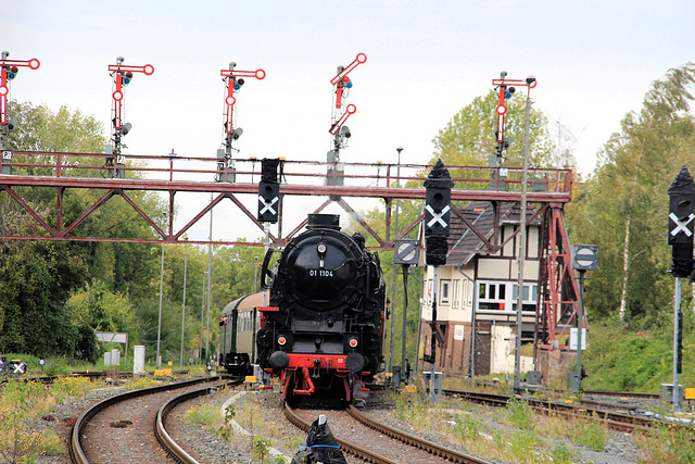 Sonderzug mit der 01 1104 in Bad Harzburg