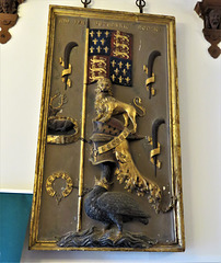 madingley hall, cambs  (2) c19 royal arms of richard ii