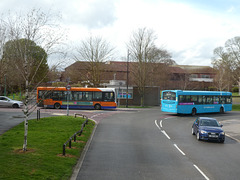 Centrebus 559 (YX09 FLB) and Arriva 3894 (KX11 OSF) in Dunstable - 14 Apr 2023 (P1150019)