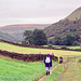 Looking northwards leaving Mucker and on to the River Swale (Scan from August 1993)