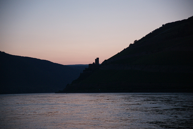 Burg Ehrenfels At Dusk