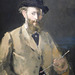 Detail of the Portrait of the Artist by Manet in the Metropolitan Museum of Art, December 2023