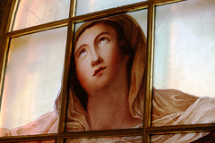 Detail of window by Francis Eginton of c1795 Saint Alkmund's Church, Shrewsbury, Shropshire