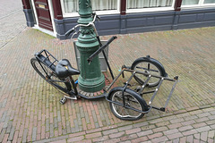 Broken transport tricycle