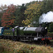 GWR 2800 class 2-8-0 2857 with 1G51 09.30. Bury - Rawtenstall departing Irwell Vale 19th October 2018.(ELR)