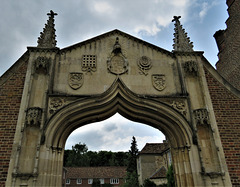 madingley hall, cambs  (9) c15 and c18 archway, built 1470 for old university schools at cambridge, rebuilt by essex 1758