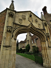 madingley hall, cambs  (10) c15 and c18 archway, built 1470 for old university schools at cambridge, rebuilt by essex 1758