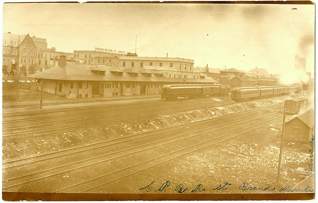 BR0208 BRANDON - TRAIN STATION FROM BACK