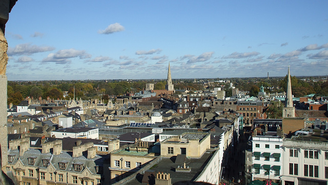 Cambridge seen from Great St Mary's tower 2013-11-04