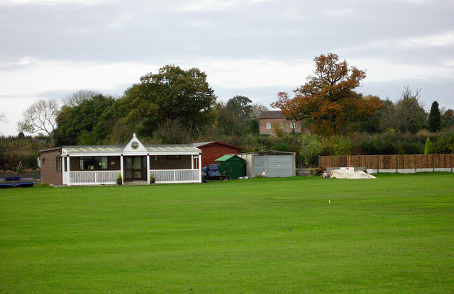 Cricket pavilion at Yoxall