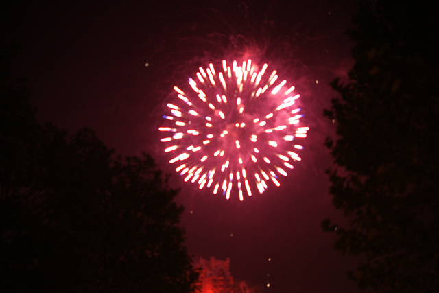 Fireworks Over Burg Klopp