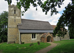 rampton church, cambs   (1) c13 and c16 tower, c14 aisle and chancel