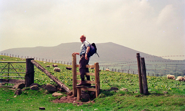 Corndon Hill in the distance (scan from 1996)