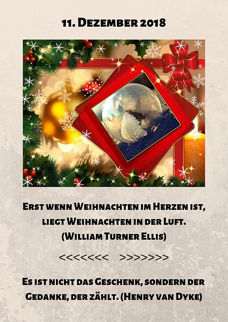 11. Dezember 2018 - Kalenderblätter