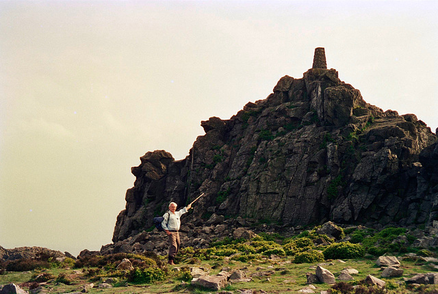 Mainstone Rock with Trig Point at 536m (scan from 1996)