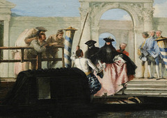 Detail of the Departure of the Gondola by Tiepolo in the Metropolitan Museum of Art, January 2020