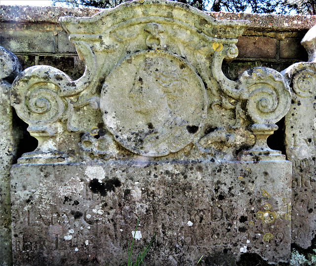 hertingfordbury church, herts, c18 tombstone of mary grant +1749