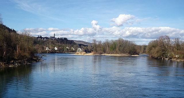 Am zusammenfluss von der Limmat in die Aare