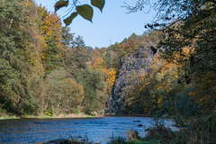 Der Harrasfelsen im Zschopautal bei Lichtenwalde