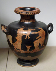 Red-Figured Hydria with Seated Mother, Nurse, and Baby in the British Museum, April 2013