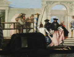 Detail of the Departure of the Gondola by Tiepolo in the Metropolitan Museum of Art, January 2020