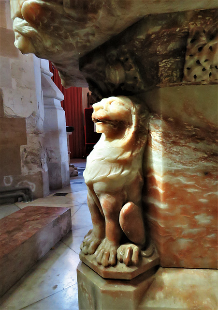 hertingfordbury church, herts , c19 alabaster font of c (1)