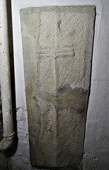 rampton church, cambs   (5) cross slab tomb coffin lid, c12