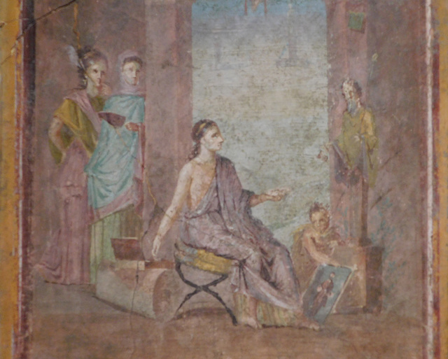 Detail of the Female Painter at Work Fresco, ISAW May 2022