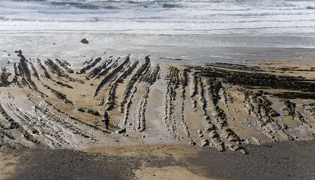 Plunging chevron folds (detail)