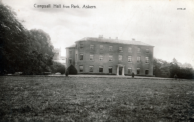 Campsall Hall, South Yorkshire (Demolished c1986)