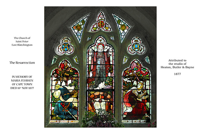 East Blatchington ~ St Peter ~ the Maria Fehrsen Memorial window - by Heaton Butler & Bayne 1877
