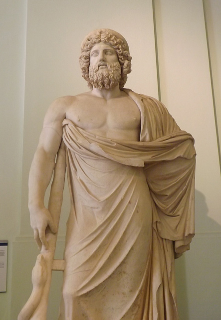 Detail of a Statue of Asclepius in the Naples Archaeological Museum, July 2012