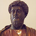 Detail of the Bronze Head of Marcus Aurelius in the Palazzo Altemps, June 2012