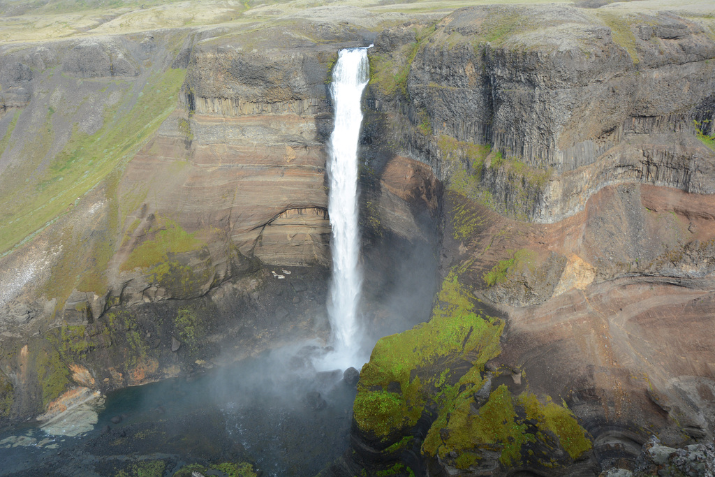 Iceland, The Haifoss Waterfall