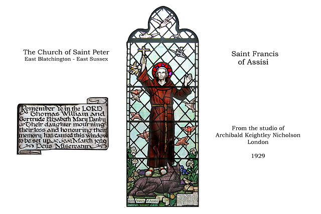 East Blatchington St Peter Saint Francis window