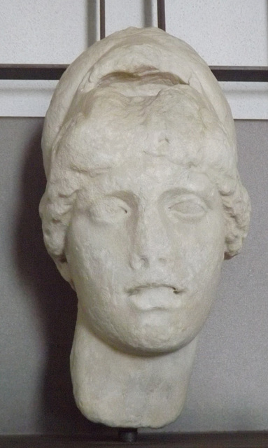 Head of Athena with a Corinthian Helmet in the Museo Campi Flegrei, June 2013