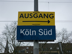 Bahnhof Köln-Süd - Wo ist der Ausgang?