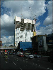 Elephant scraper going up